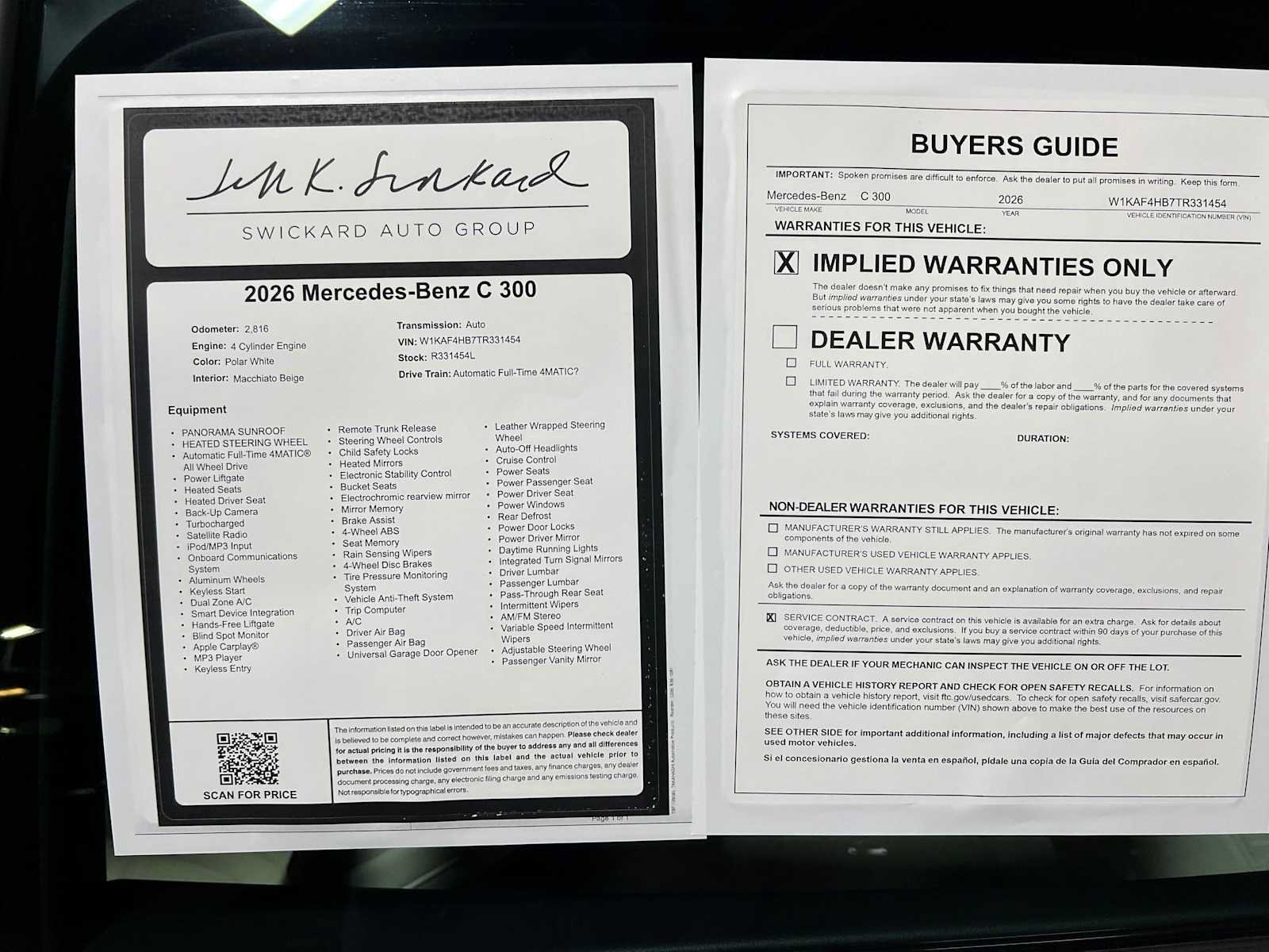 Used 2026 Mercedes-Benz C 300 4MATIC Sedan image 44