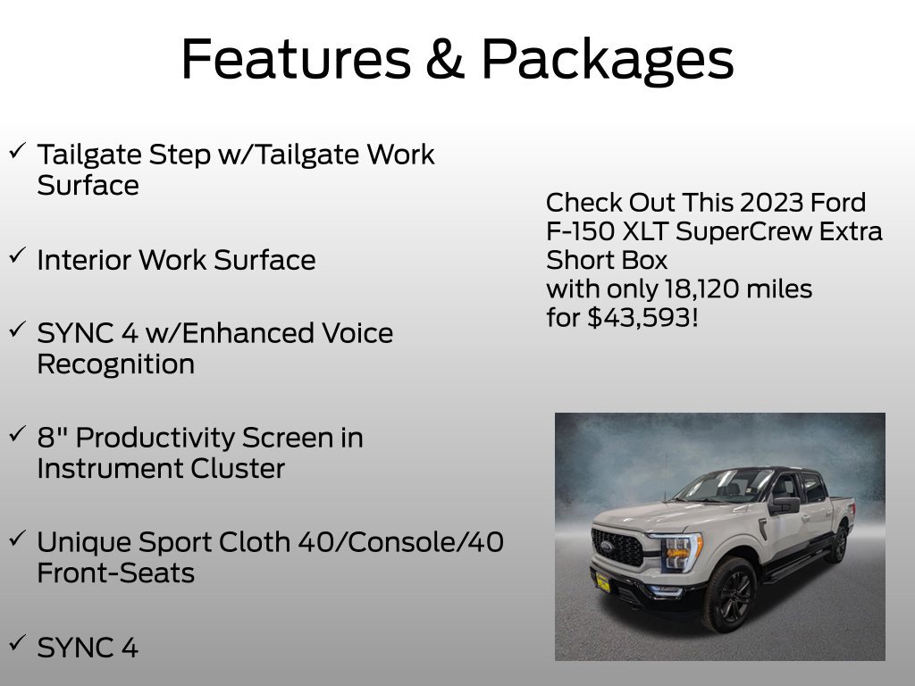 Certified 2023 Ford F150 XLT w/ Equipment Group 302A High AWD/4WD image 22