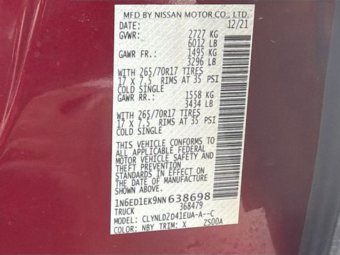 Used 2022 Nissan Frontier PRO-4X w/ Technology Package image 41