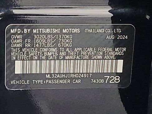 Used 2024 Mitsubishi Mirage ES FWD image 33