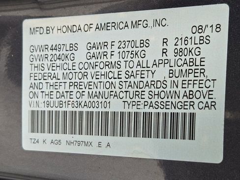 Used 2019 Acura TLX w/ Technology & A-SPEC Pkg image 30