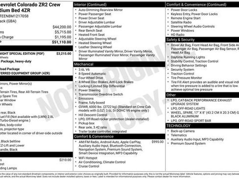 Used 2021 Chevrolet Colorado ZR2 w/ ZR2 Midnight Special Edition image 45