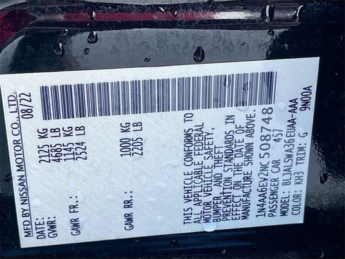 Used 2022 Nissan Maxima SR w/ Sport Mat Group image 33