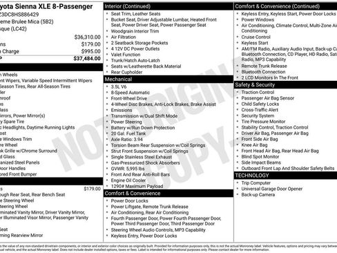 Used 2017 Toyota Sienna XLE FWD image 27
