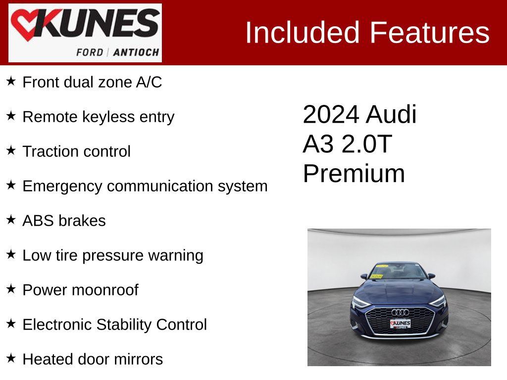 Used 2024 Audi A3 2.0T Premium FWD image 3