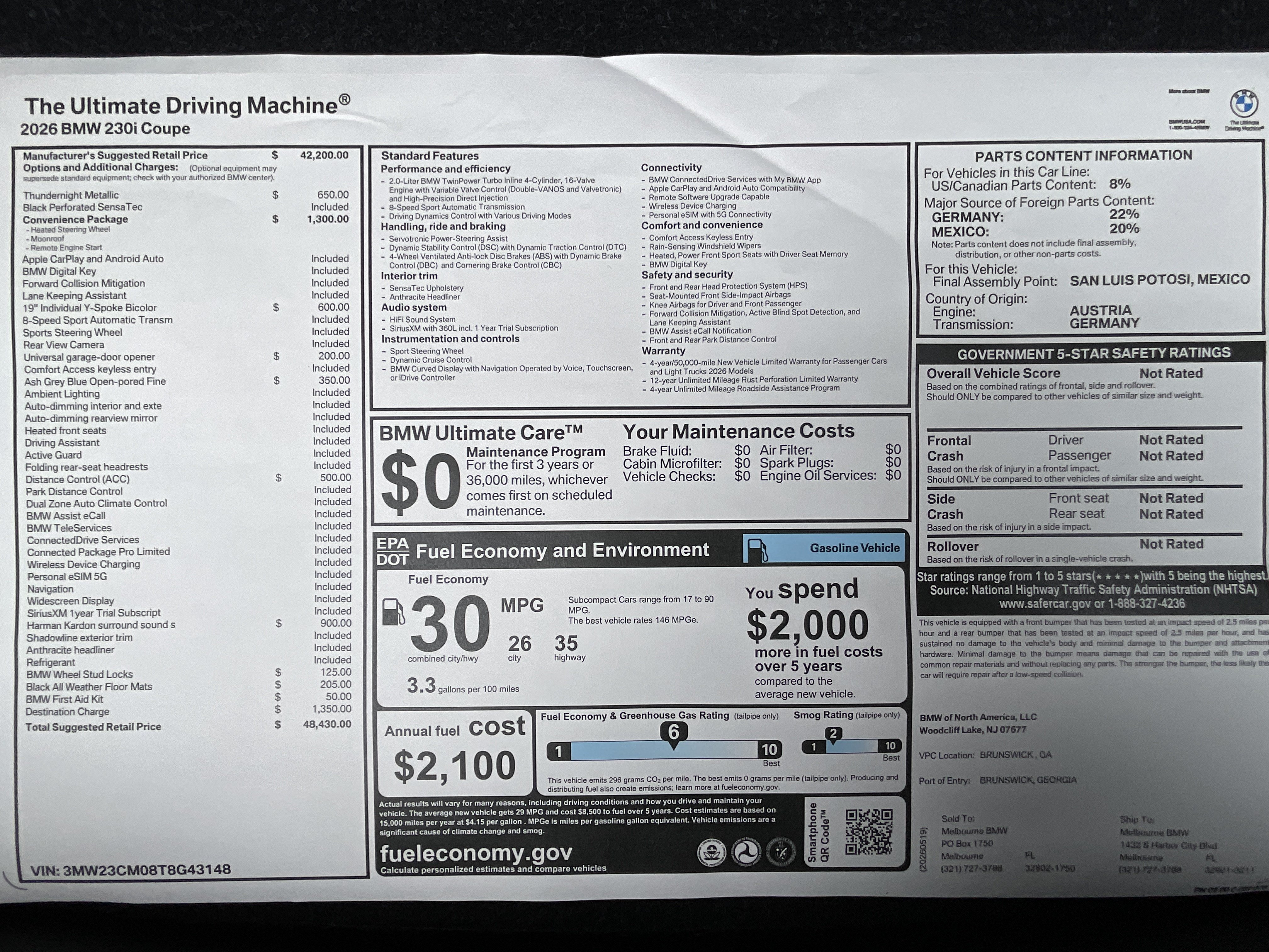 New 2026 BMW 230i Coupe w/ Convenience Package RWD image 32