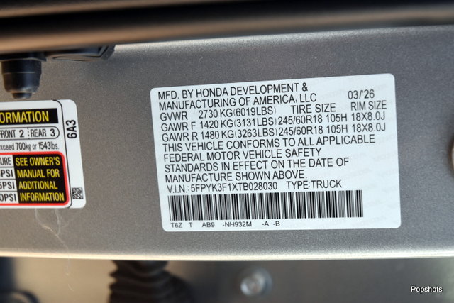 Certified 2026 Honda Ridgeline Sport image 22