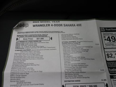 Used 2025 Jeep Wrangler Unlimited Sahara AWD/4WD image 70