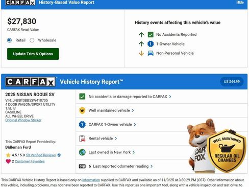 Used 2025 Nissan Rogue SV image 30