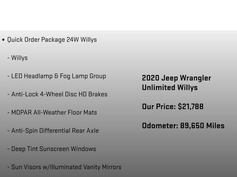 Used 2020 Jeep Wrangler Unlimited Sport AWD/4WD image 6