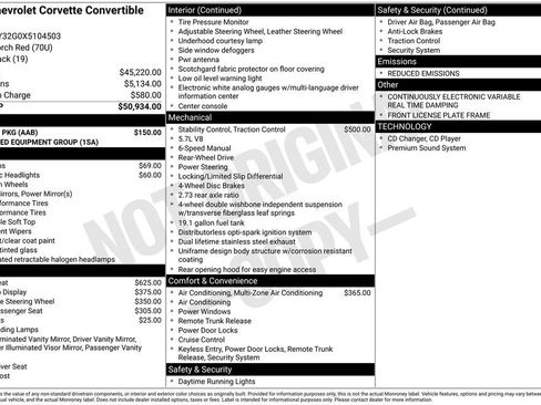 Used 1999 Chevrolet Corvette Convertible w/ Memory Pkg image 24