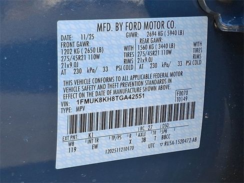 New 2026 Ford Explorer ST-Line w/ ST-Line Street Pack image 19