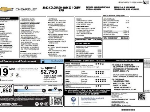 Used 2022 Chevrolet Colorado Z71 AWD/4WD image 4