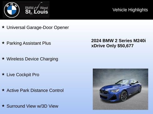 Used 2024 BMW M240i xDrive Coupe w/ Premium Package AWD/4WD image 31