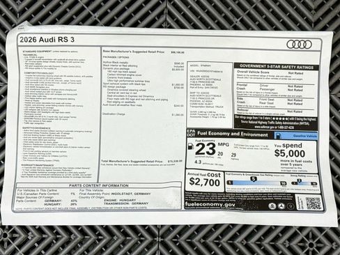 New 2026 Audi RS 3 image 9