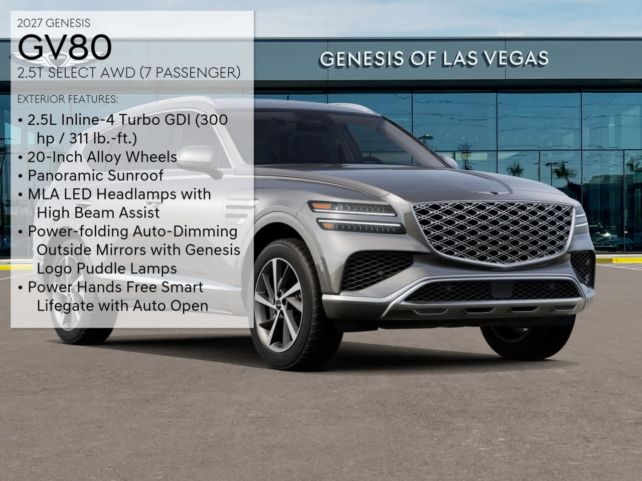 New 2027 Genesis GV80 2.5T Select AWD/4WD image 3