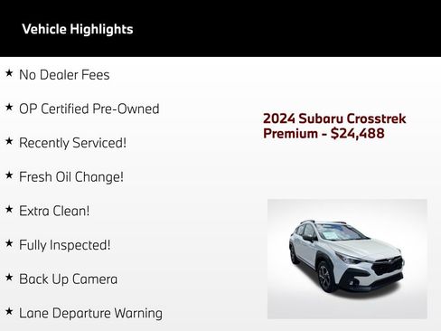 Used 2024 Subaru Crosstrek 2.0i Premium AWD/4WD image 60