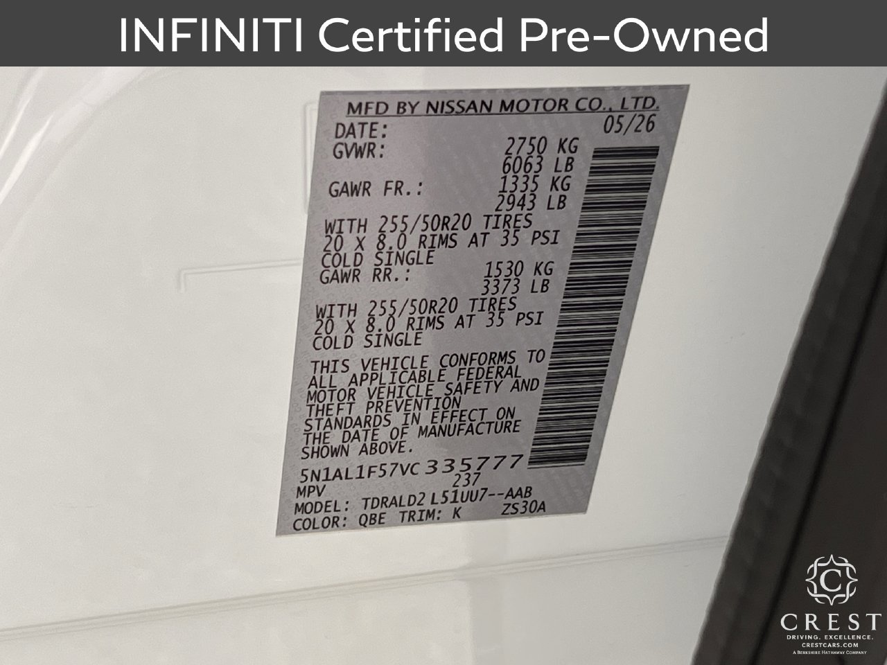 Certified 2027 INFINITI QX60 Luxe w/ Cargo Package FWD image 33