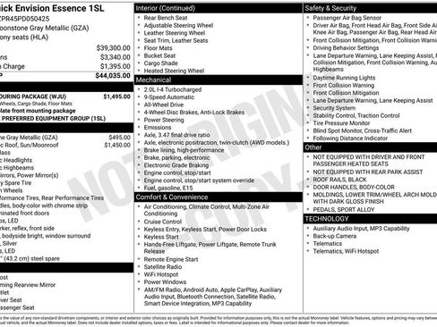 Used 2023 Buick Envision Essence w/ Sport Touring Package AWD/4WD image 43