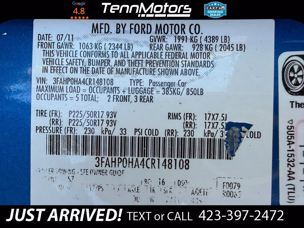 Used 2012 Ford Fusion SE FWD image 24