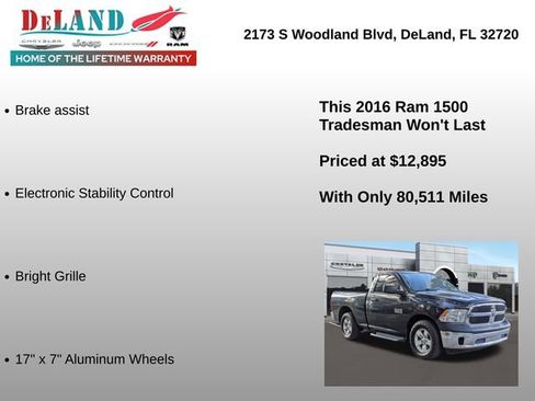 Used 2016 RAM 1500 Tradesman w/ Chrome Appearance Group image 12