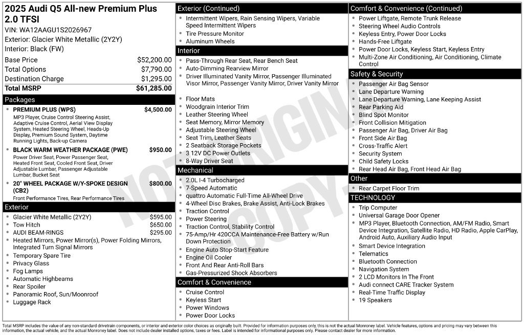 Certified 2025 Audi Q5 Premium Plus w/ Premium Plus AWD/4WD image 8