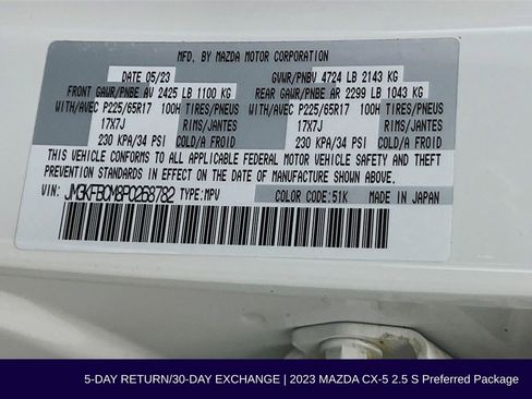 Used 2023 MAZDA CX-5 AWD 2.5 S w/ Preferred Package image 37