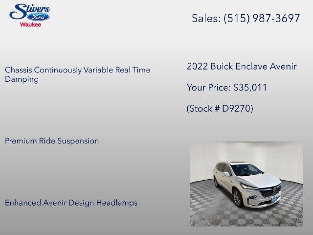 Used 2022 Buick Enclave Avenir w/ Avenir Technology Package FWD image 16