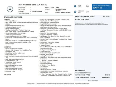 Used 2016 Mercedes-Benz CLA 250 4MATIC image 6