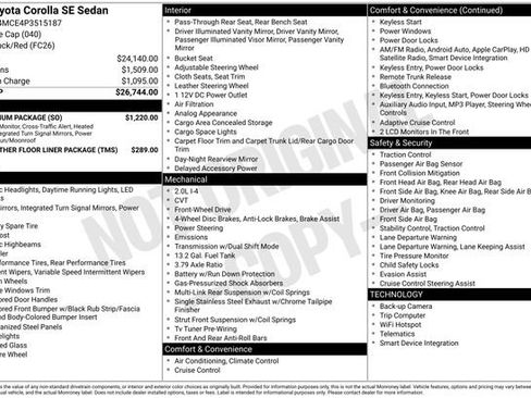 Used 2023 Toyota Corolla SE w/ SE Premium Package FWD image 32