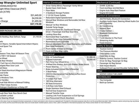 Used 2018 Jeep Wrangler Unlimited Sport image 15