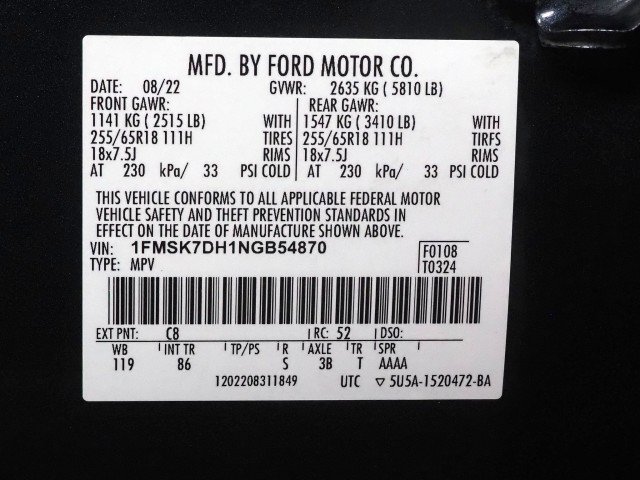 Used 2022 Ford Explorer XLT RWD image 65