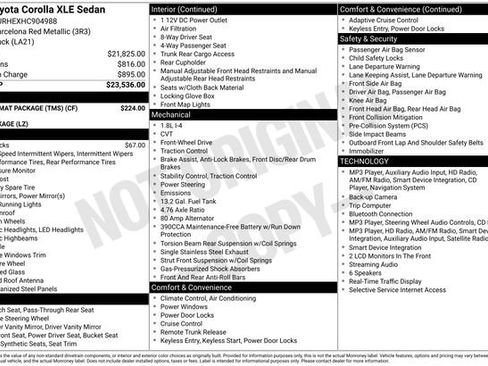 Used 2017 Toyota Corolla XLE w/ Carpet Mat Package (TMS) FWD image 2