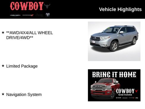 Used 2013 Toyota Highlander Limited AWD/4WD image 2