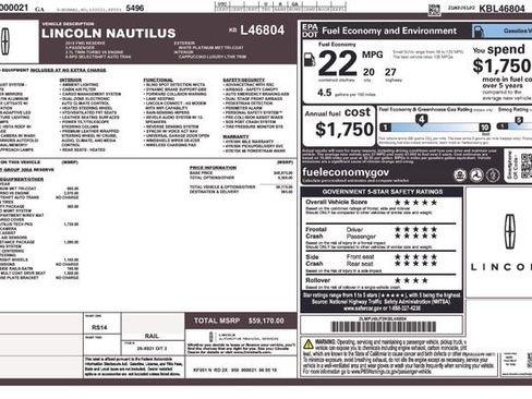 Used 2019 Lincoln Nautilus Reserve FWD image 22