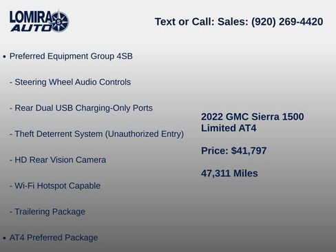 Used 2022 GMC Sierra 1500 AT4 w/ AT4 Preferred Package AWD/4WD image 10