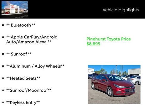 Used 2017 Chevrolet Cruze LT w/ Sun And Sound Package image 7