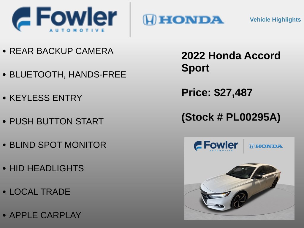 Used 2022 Honda Accord Sport image 4