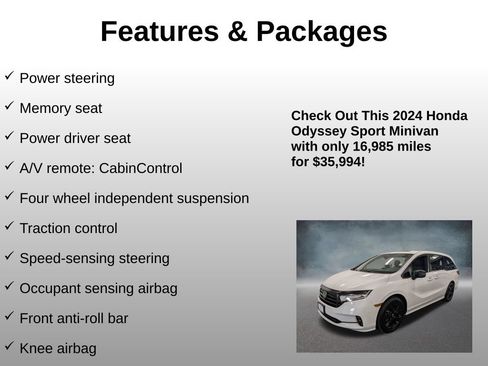 Certified 2024 Honda Odyssey Sport image 12