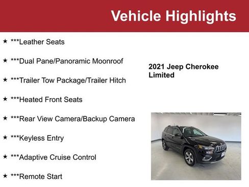 Used 2021 Jeep Cherokee Limited w/ Trailer Tow Group image 2