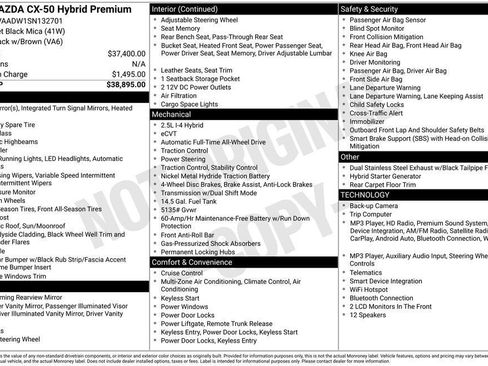 Used 2025 MAZDA CX-50 AWD 2.5 Hybrid w/ Premium Pkg image 30