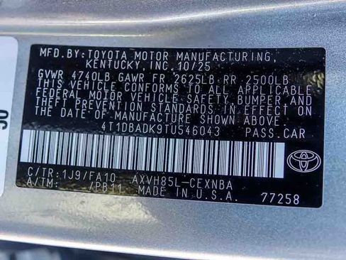 Used 2026 Toyota Camry LE w/ Convenience Package AWD/4WD image 29