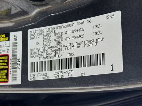 New 2026 Toyota Tundra Platinum AWD/4WD image 32