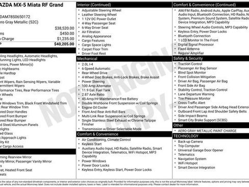 Used 2025 MAZDA MX-5 Miata RF Grand Touring image 30