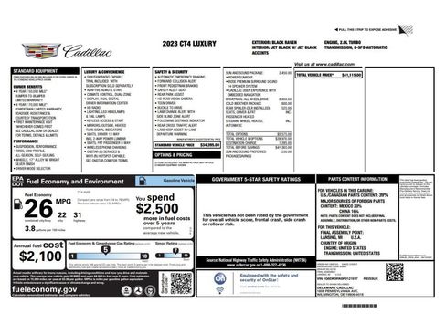 Used 2023 Cadillac CT4 Luxury w/ Sun And Sound Package AWD/4WD image 9
