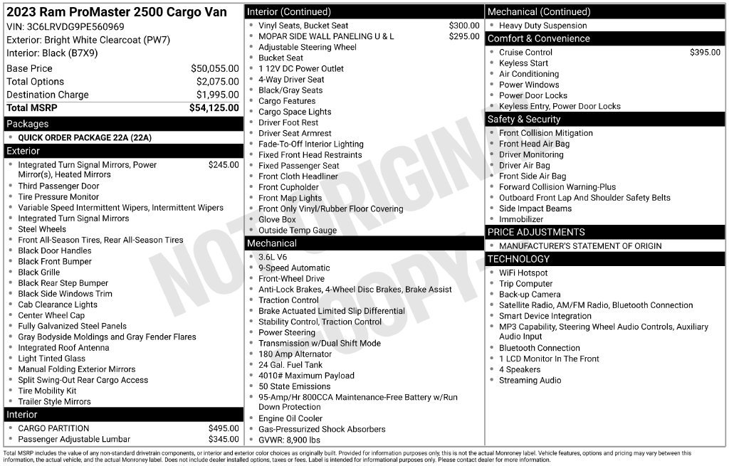 Used 2023 RAM ProMaster 2500 FWD image 42