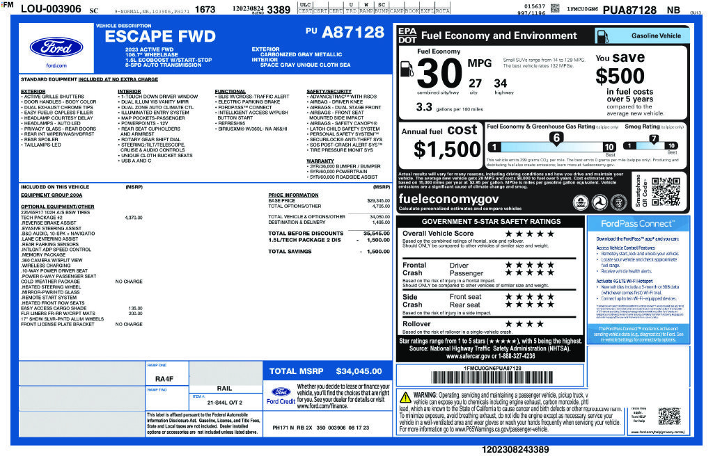 Used 2023 Ford Escape Active w/ Tech Pack #2 FWD image 9