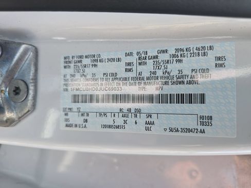 Used 2018 Ford Escape SEL w/ Ford Safe & Smart Package FWD image 35