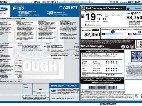 Used 2023 Ford F150 Platinum w/ Equipment Group 701A High AWD/4WD image 2