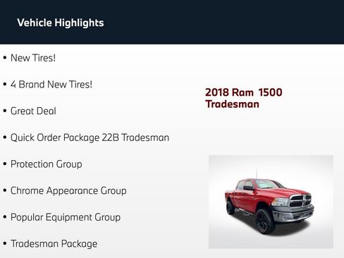 Used 2018 RAM 1500 Tradesman w/ Popular Equipment Group AWD/4WD image 4